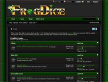 Tablet Screenshot of forums.frogdice.com